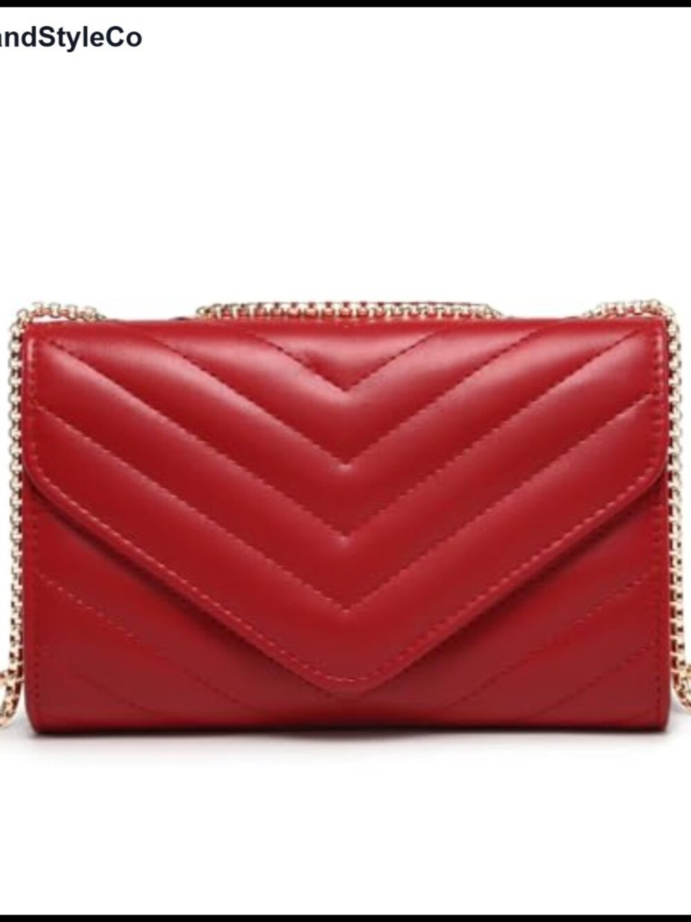Dasein Women Small Quilted Crossbody Bag Gold-Tone Chain Evening Clutch Purse
